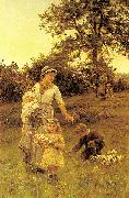 Frederick Morgan The garland oil painting